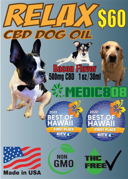 Relax CBD Dog Oil 500mg Bacon