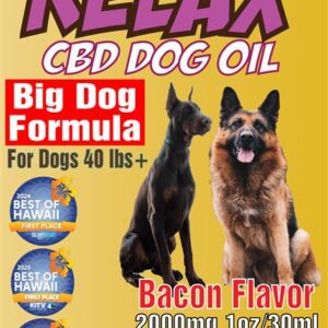 Relax CBD Dog Oil 2000mg Bacon Flavor